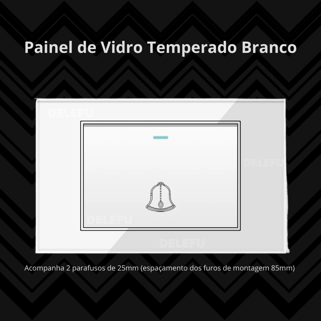 Conjunto de Interruptor 4x2 - Linha Vidro Branco