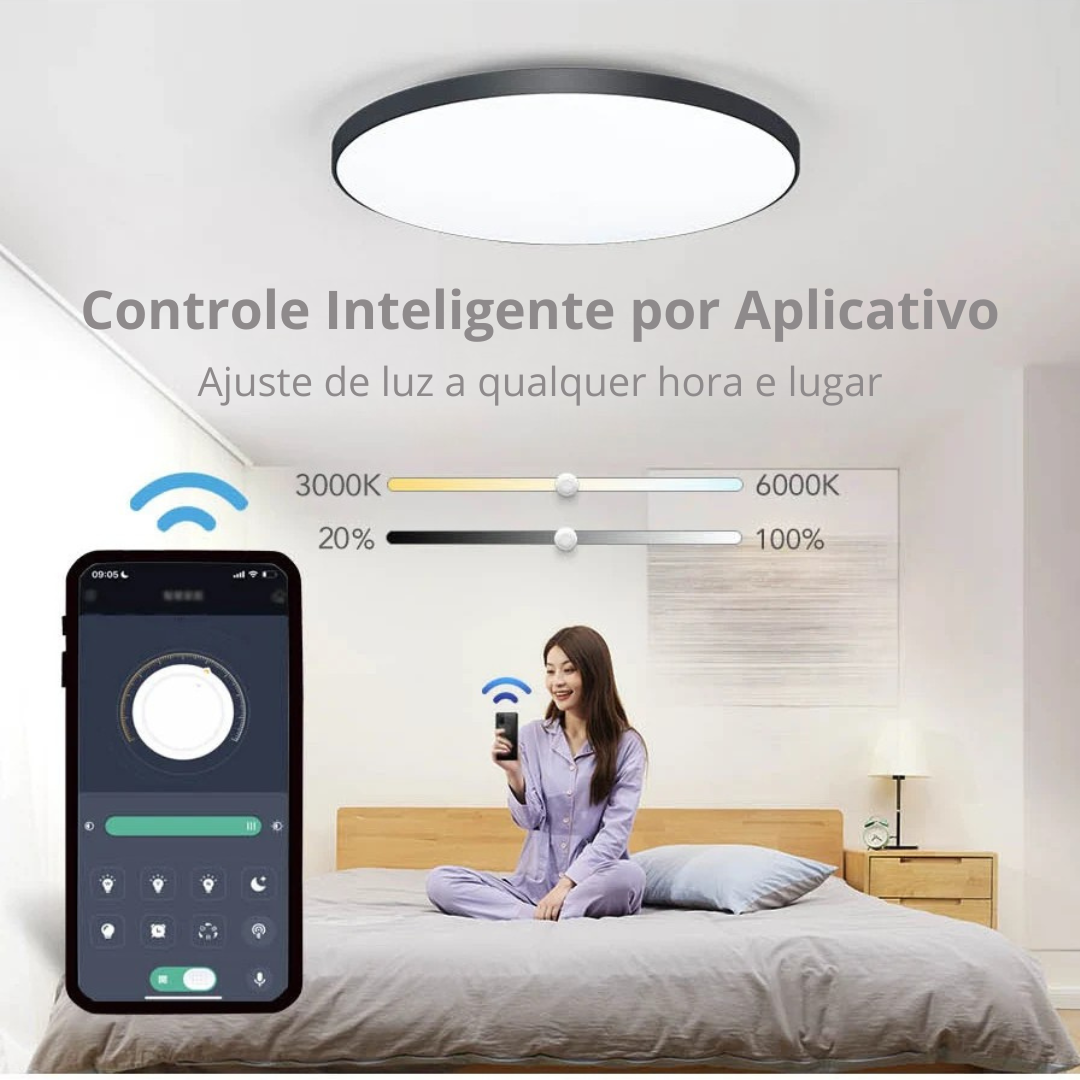 Plafon Redondo Inteligente em LED