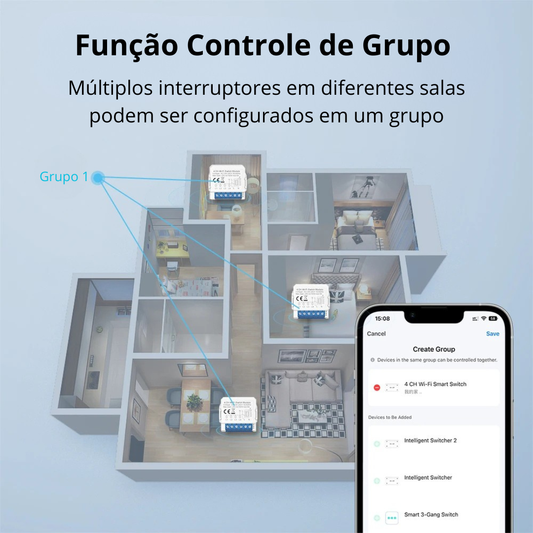 Módulo de Interruptor Inteligente WIFI