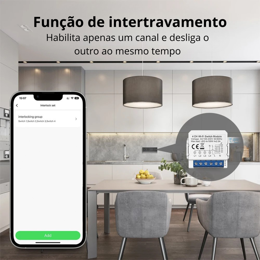 Módulo de Interruptor Inteligente WIFI