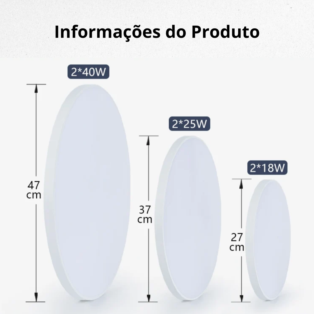 Plafon Redondo Inteligente em LED