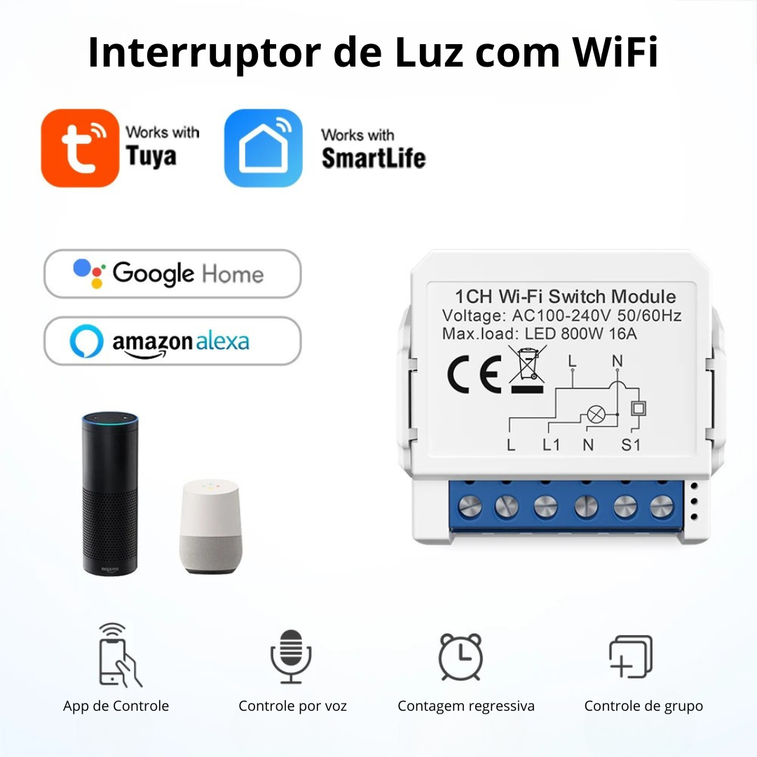 Módulo de Interruptor Inteligente WIFI