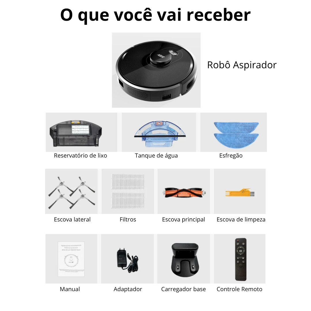 Aspirador de Pó Inteligente ABIR X8