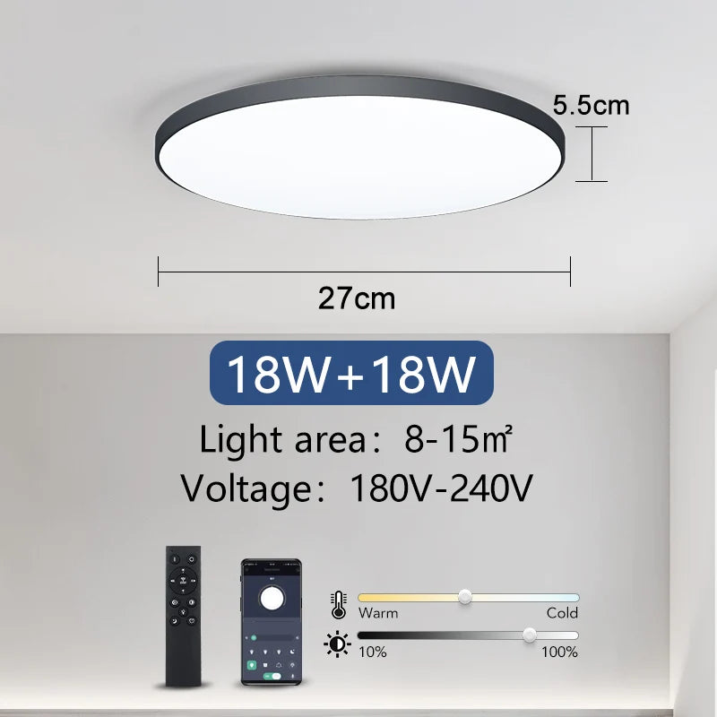Plafon Redondo Inteligente em LED