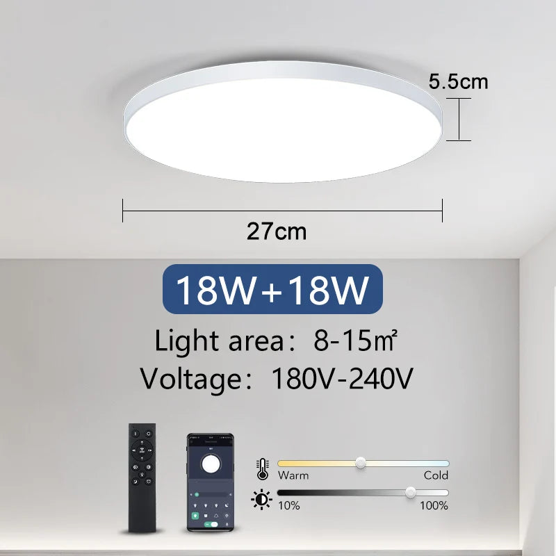 Plafon Redondo Inteligente em LED