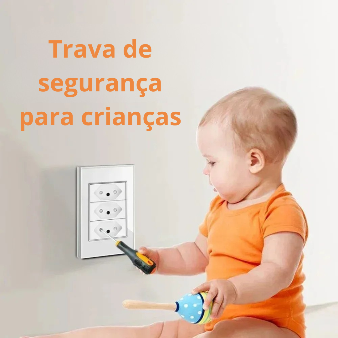 Conjunto de Interruptor 4x2 - Linha Vidro Branco