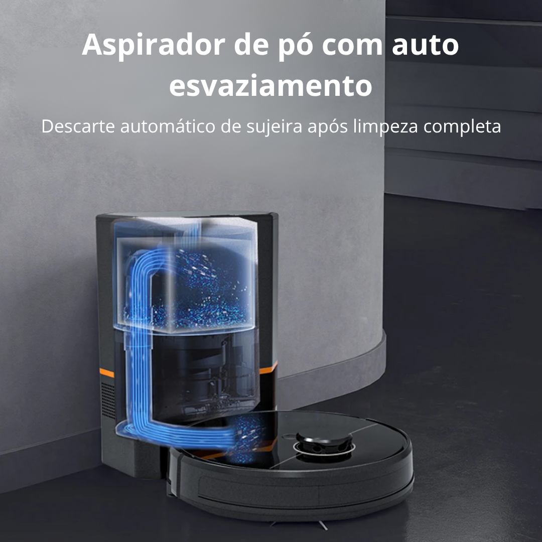 Aspirador de Pó Inteligente ABIR R30 com Esvaziamento Automático