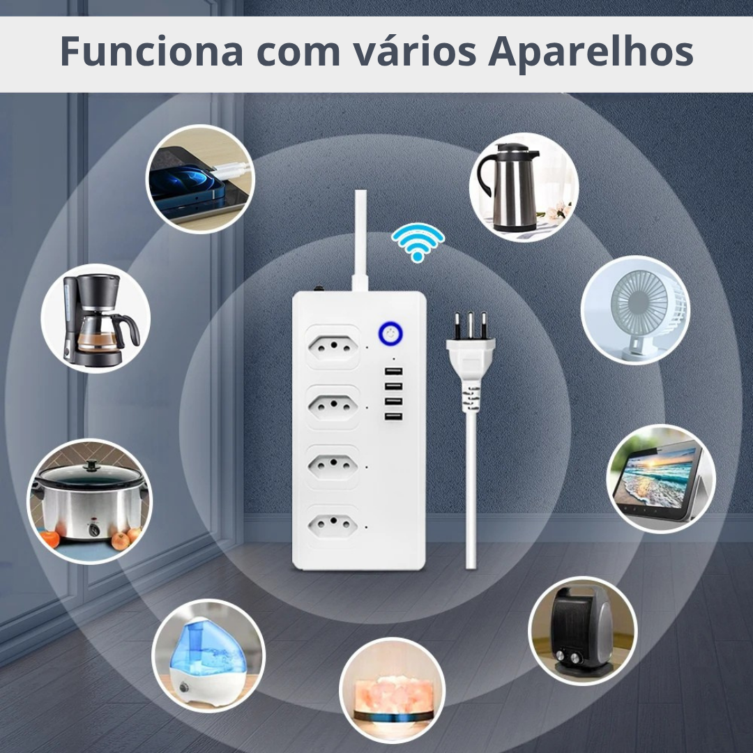 Filtro de Linha Inteligente com 4 Tomadas