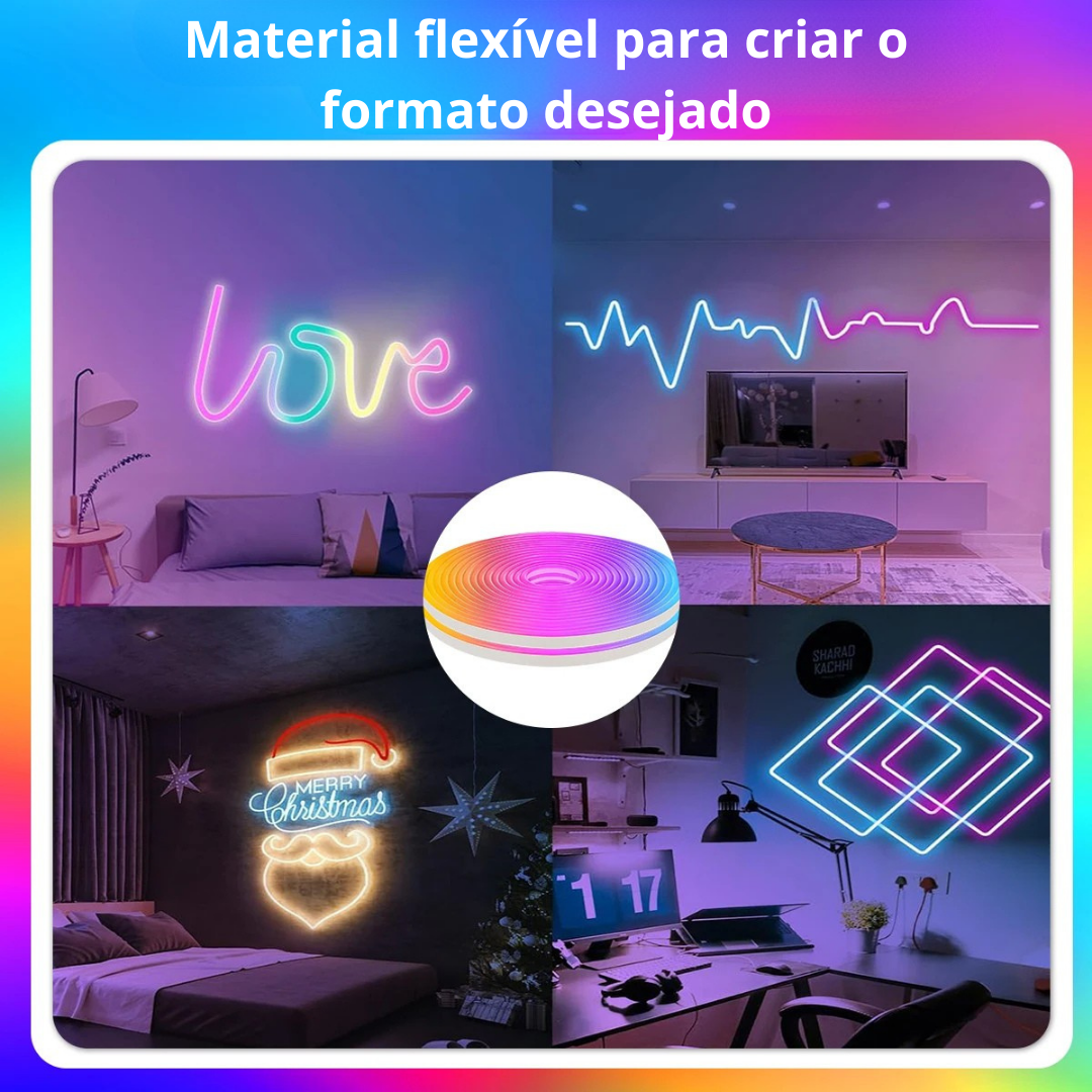 Fita de Neon RGB com Controle Remoto