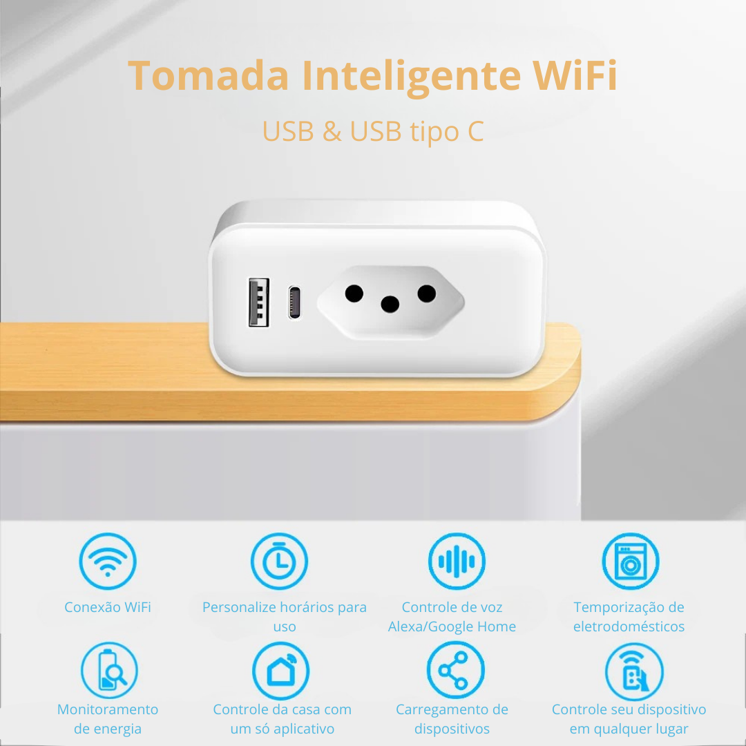 Plug Inteligente Wi-Fi 16A/20A