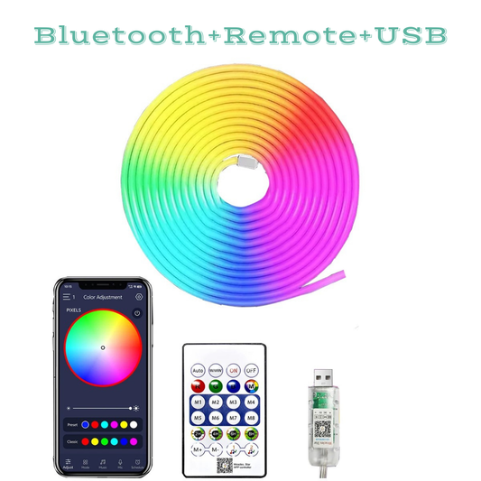 Fita de Neon RGB com Controle Remoto