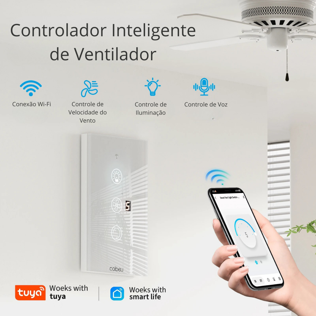 Interruptor de Ventilador Inteligente Wi-Fi