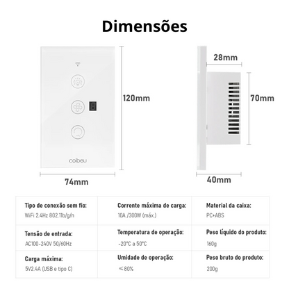 Interruptor de Ventilador Inteligente Wi-Fi