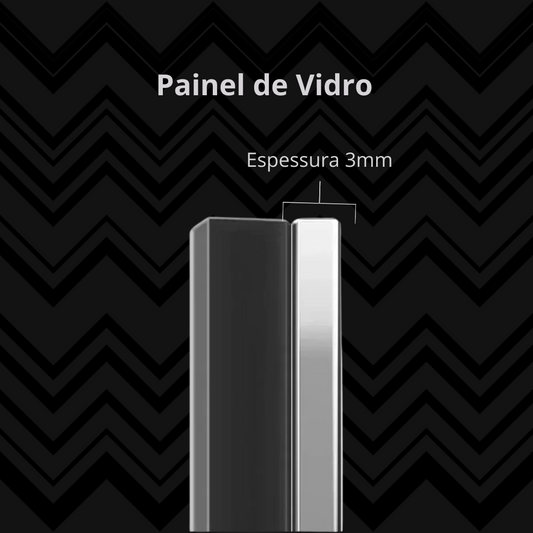 Conjunto de Interruptor 4x2 - Linha Vidro Branco