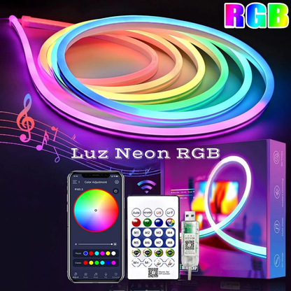 Fita de Neon RGB com Controle Remoto