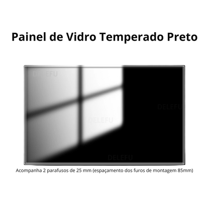 Conjunto de Interruptor 4x2 - Linha Vidro Preto