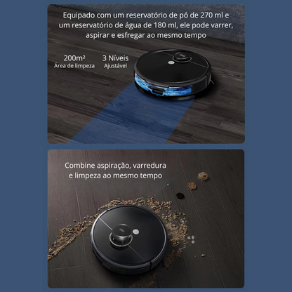 Aspirador de Pó Inteligente ABIR R30 com Esvaziamento Automático