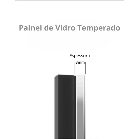 Conjunto de Interruptor 4x2 - Linha Vidro Cinza