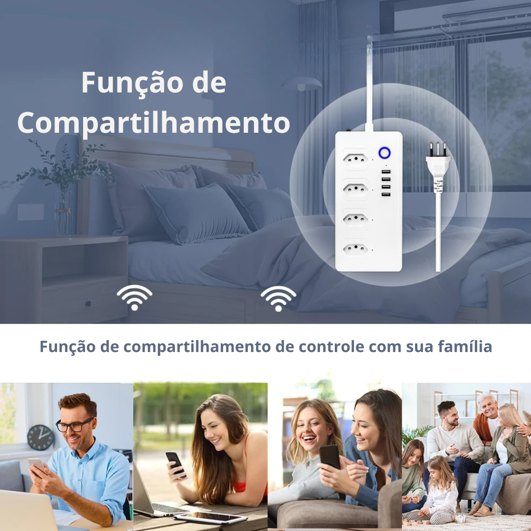 Filtro de Linha Inteligente com 4 Tomadas
