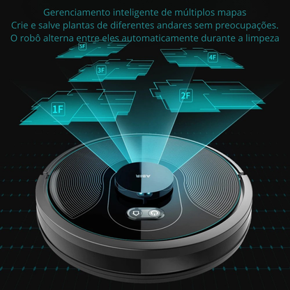 Aspirador de Pó Inteligente ABIR R30 com Esvaziamento Automático