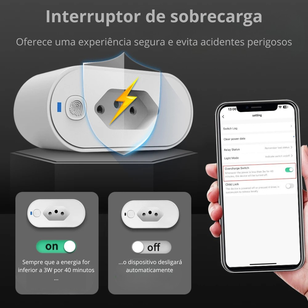 Plug 16/20A Wi-Fi ou Zigbee