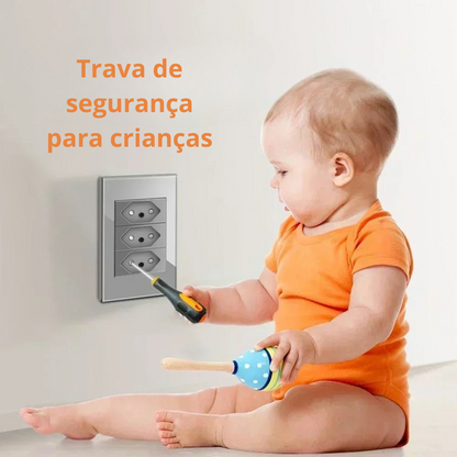 Conjunto de Interruptor 4x2 - Linha Vidro Cinza